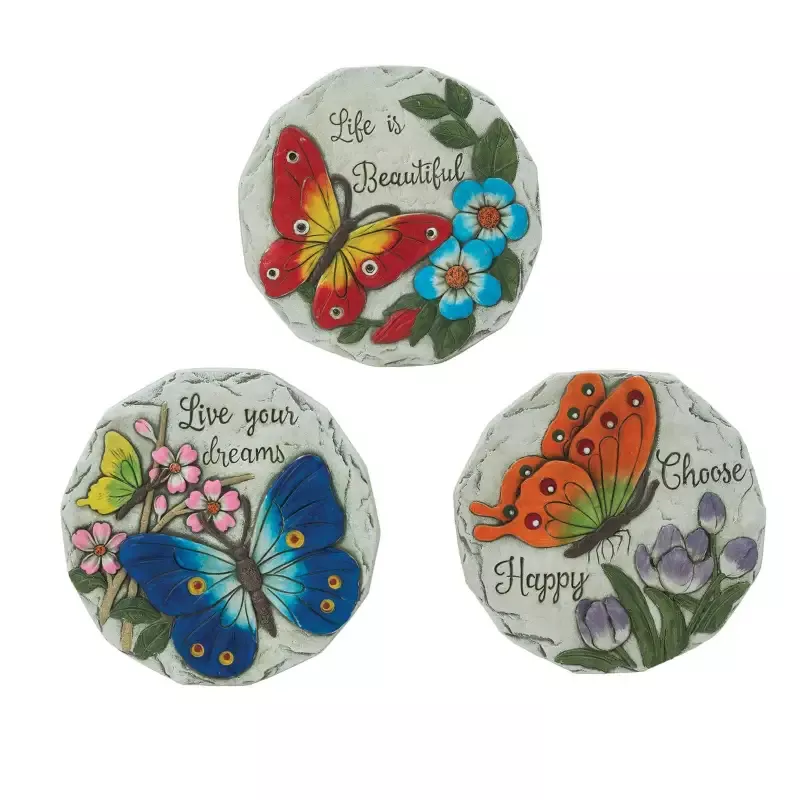 10″D Cement Spring Design Stepping Stone