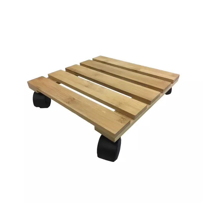 11.4″ Square Bamboo Indoor Plant Caddy