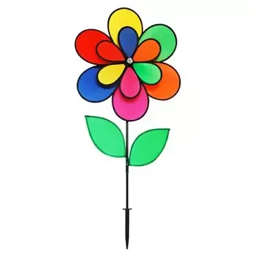 12 Petal Pinwheel with Leaves
