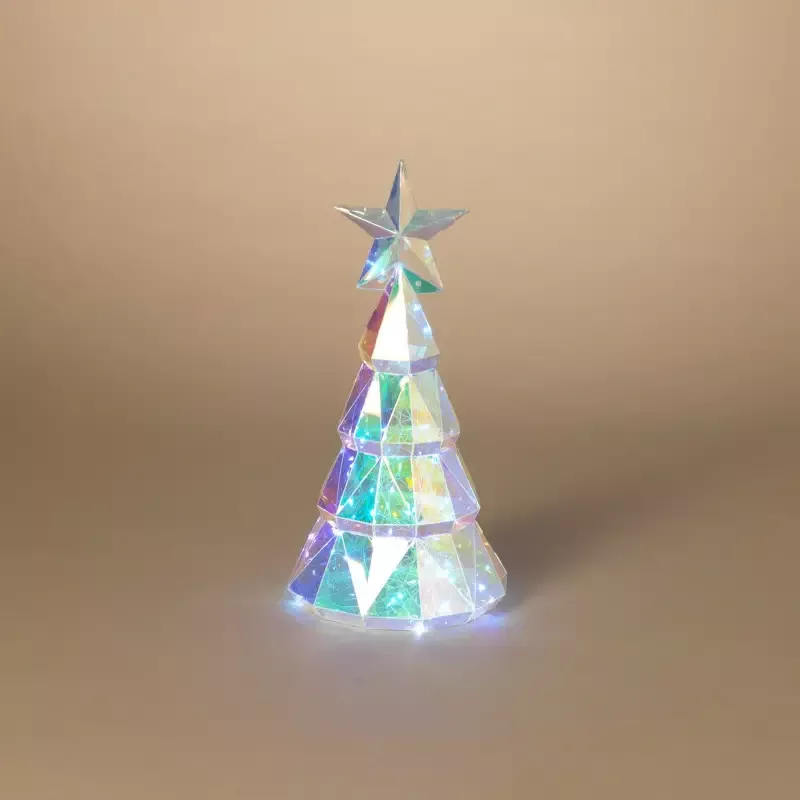 15″H USB Electric Lighted Holiday Holographic Tree with Remote Control