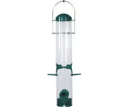 16″ Port Plastic Sunflower Wild Bird Seed Feeder Green