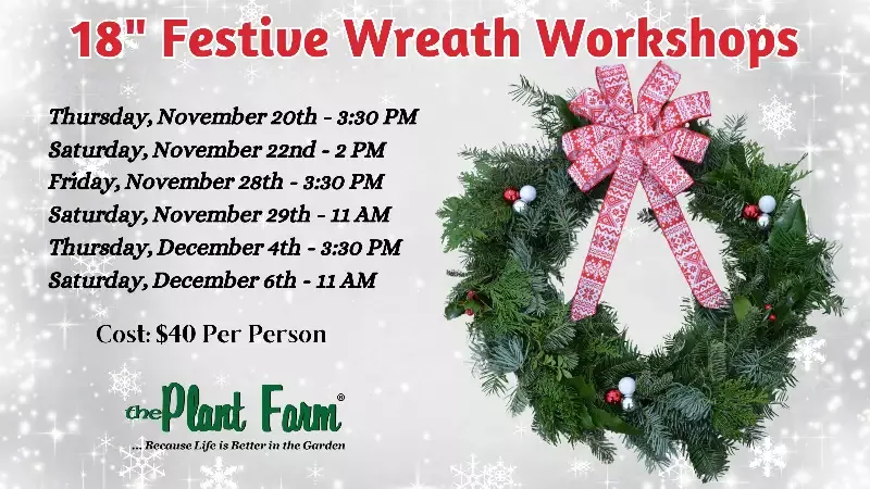 18″ Winter Wreath- Thursday, December 4th @ 3:30PM