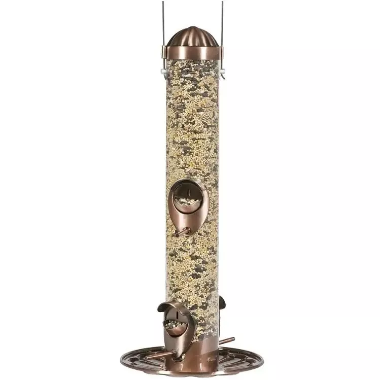 2 In 1 Copper Accent Wild Bird Feeder, Perky Pet #385-2