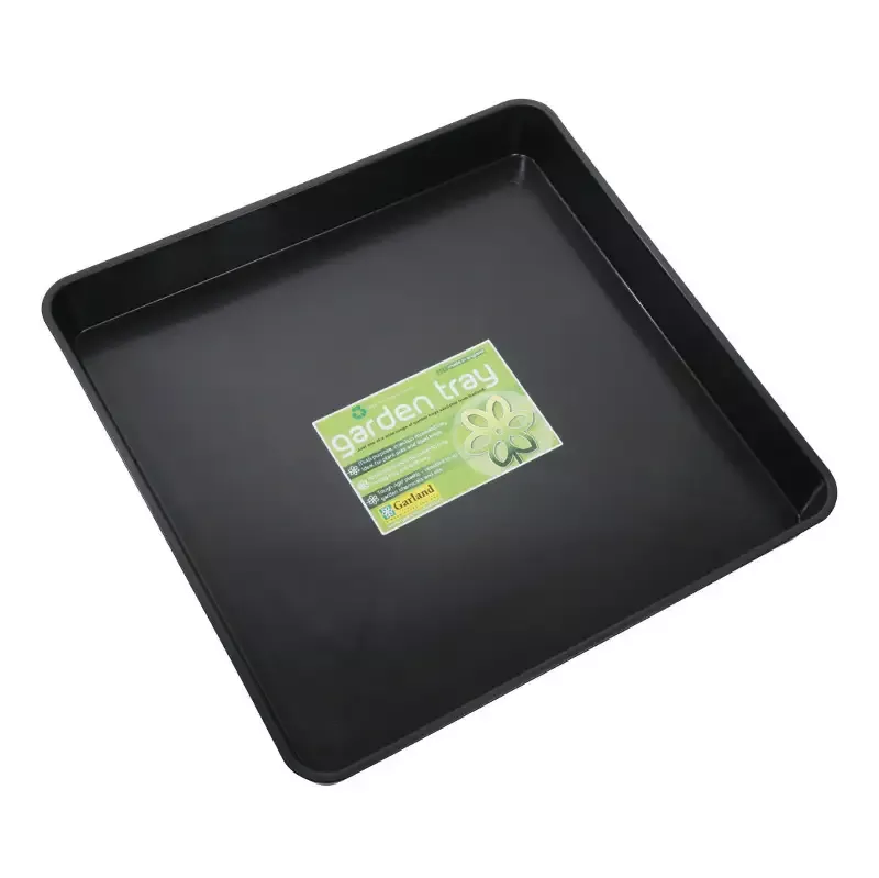 23″ Black Square Garden Tray 6 Gallon Capacity