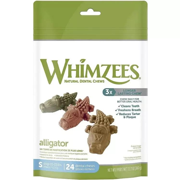 24 Count WHIMZEES™ Alligator Daily Dental Treat for Dogs- Size Small
