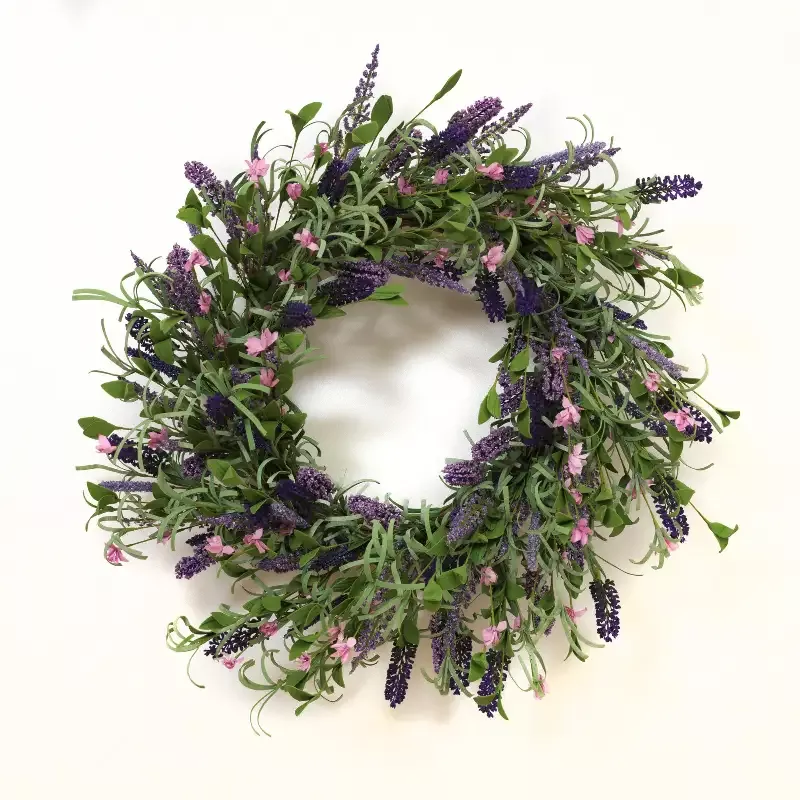 24″H Natural Twig Lavender Wreath