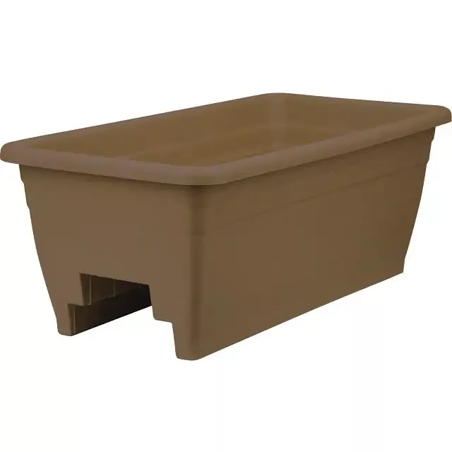 24 in. Deck Rail Planter, Chocolate