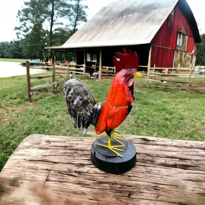 24″ Metal Red Rooster