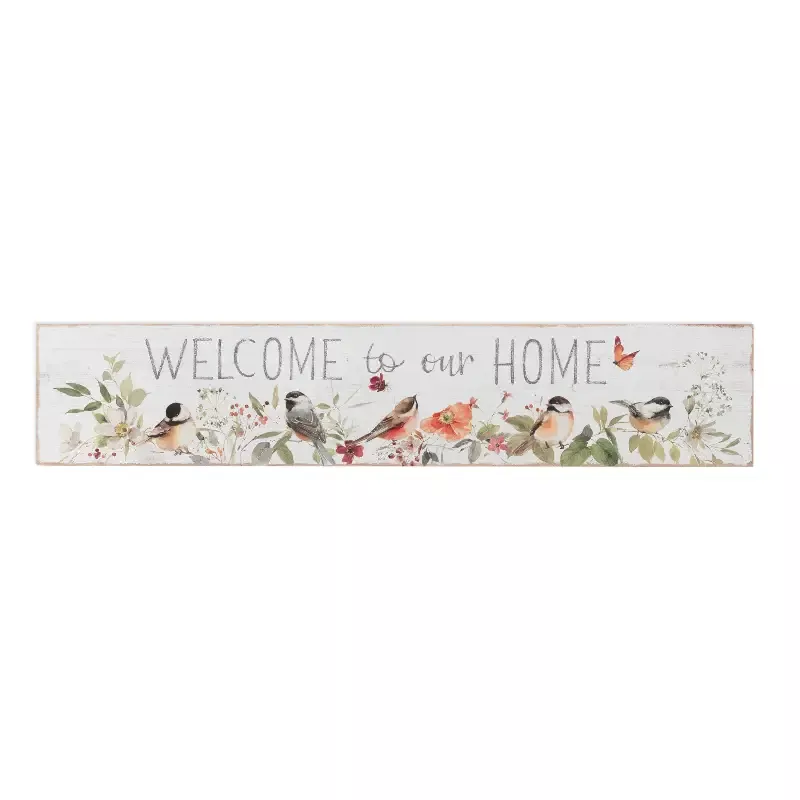 31.5″L Wood Bird Design Wall Hanging