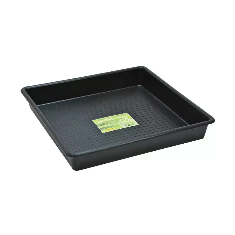 32″ Black Square Garden Tray, 32″L x 32″W x 5″H