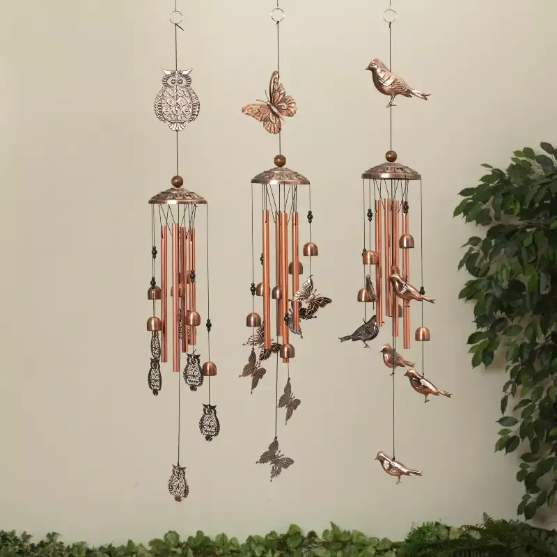 36.2″H Metal Garden Friend Design Wind Chime