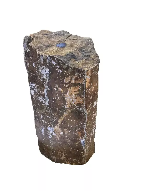 36″ Basalt Column – Polished, Dished Top for Water Features & Landscaping