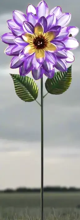 39″ Dahlia Garden Stake-Purple
