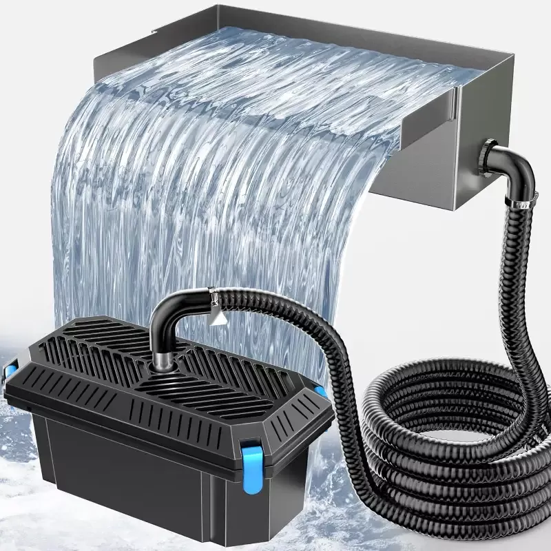 40W 660GPH Waterfall Spillway with Pond Filter Kit
