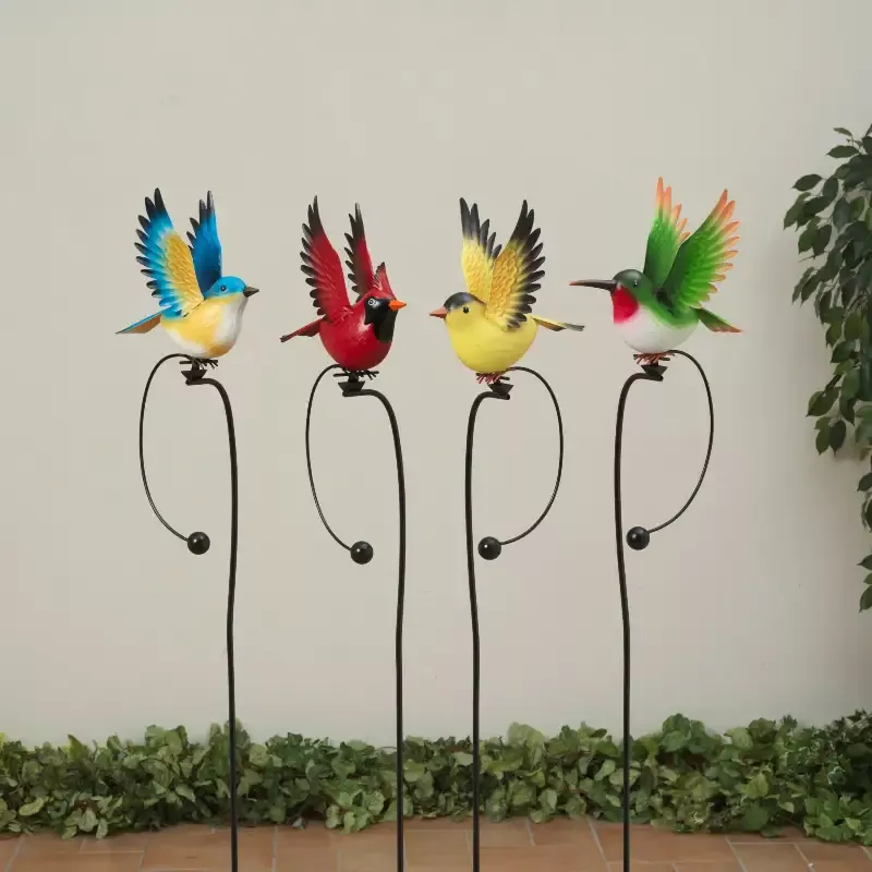 42″H Metal Bird Design Wind Balancer Yard Stake