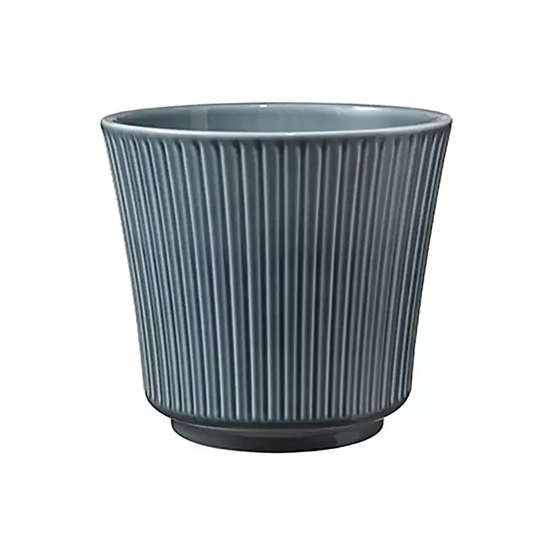 6.3″ Blue-Gray Ceramic Delphi Pot – Premium Indoor Planter