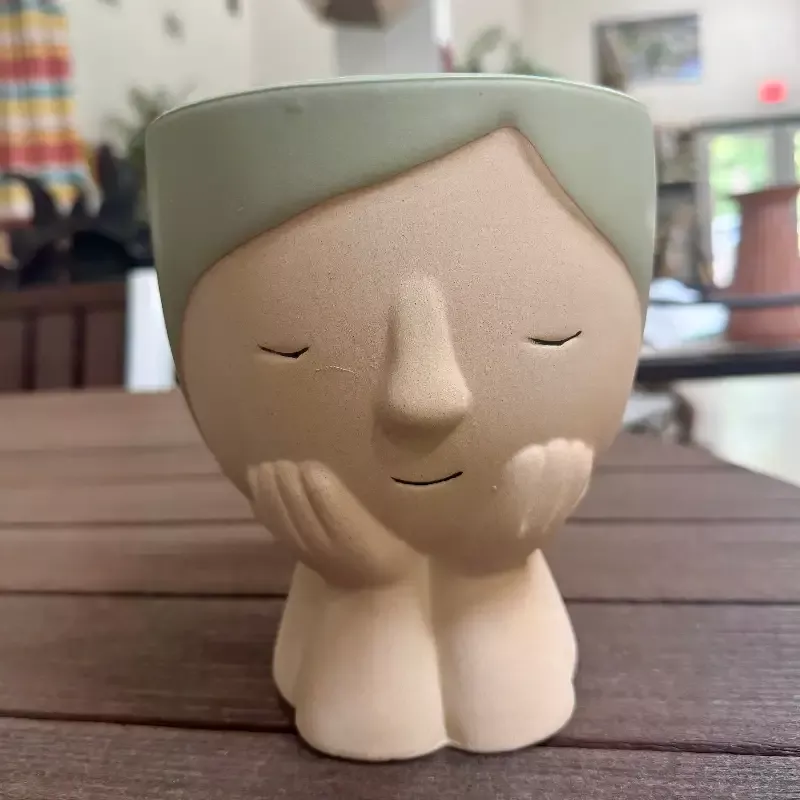 6″ Zen Face Succulent Pot
