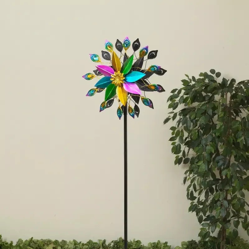 63″ Metal Wind Spinner Yard Stake