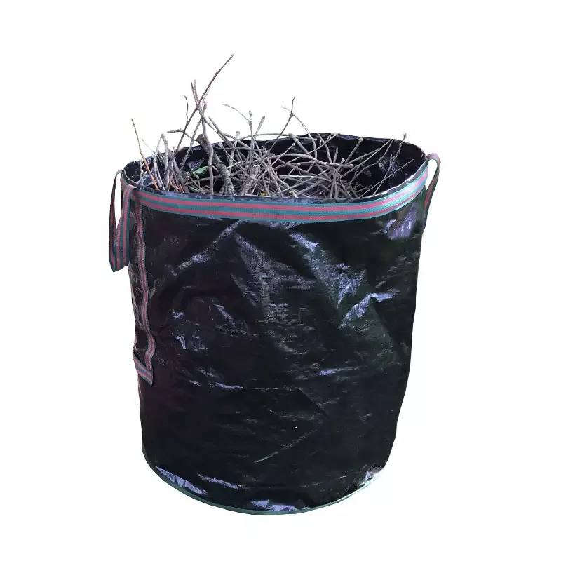 69 Gallon Deluxe Black Reusable Yard Waste Tip Bag w/Handles