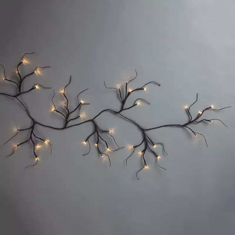 6ft. B/O Brown Wrapped Lighted Garland with Timer Function