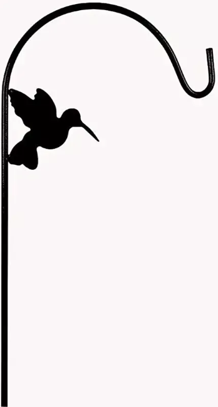 70″ Hummingbird Floral Basket Single Arm Shepherd Hook