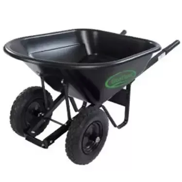 8 Cu. Ft. 2-Wheel Poly Wheelbarrow with Steel Handles