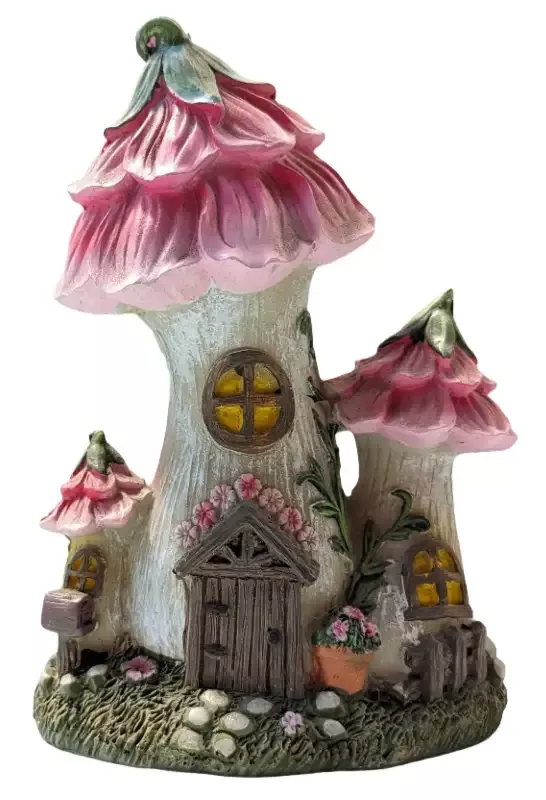 8″ Pink Flower House
