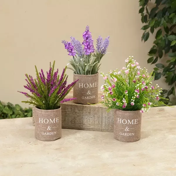 9.25″ Wild Flower in Burlap Planter