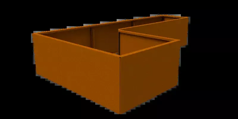 9.5″ Height Modular Planter – Weathering
