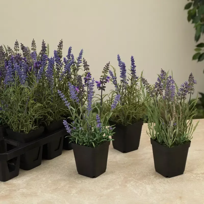 9″H Artificial Potted Lavender