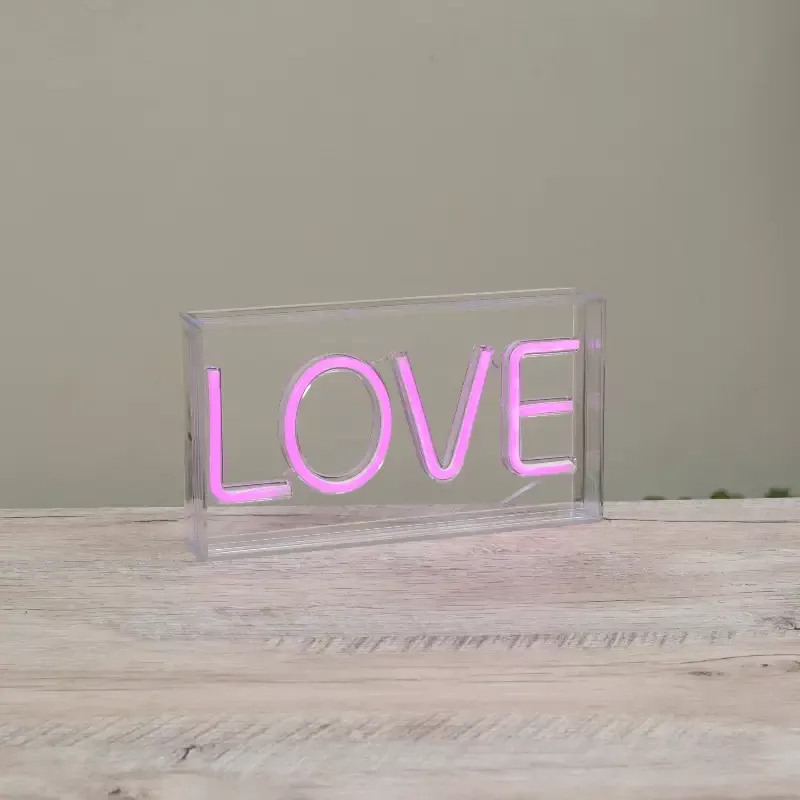9″L USB Electric Neon Lighted “LOVE” Tabletop Decor