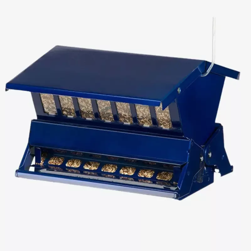 Absolute II Double Sided Bird Feeder, Electric Blue – Easy Access and Squirrel-Proof Features