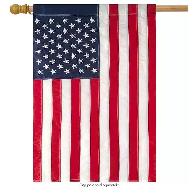 American Flag Applique House Flag