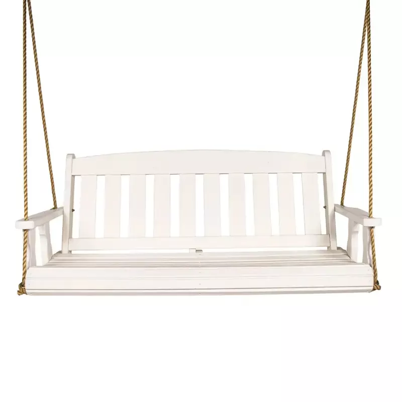 Amish Casual 5 Foot Semi-Solid White Mission Porch Swing