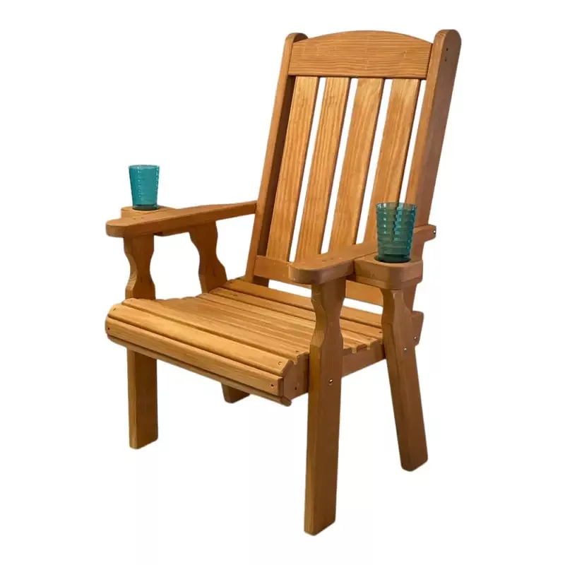 Amish Casual Heavy Duty 600 Lb High Back Mission Treated Patio Chair