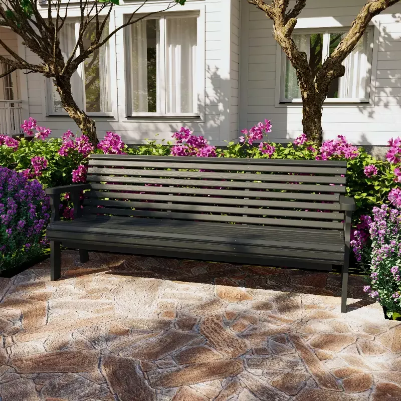 Amish Casual Heavy Duty Roll Back 6 Foot Treated Garden Bench