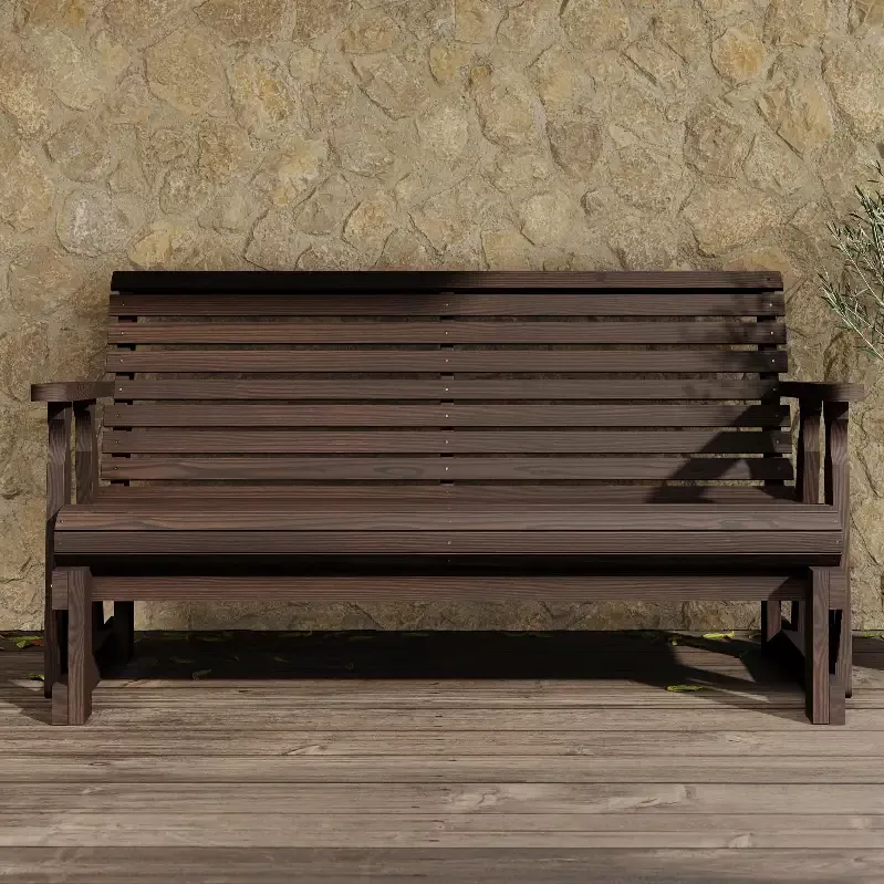 Amish Casual Heavy Duty Roll Back Porch Glider
