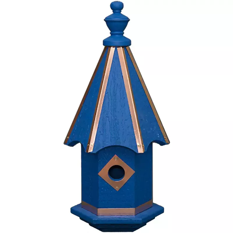 Amish Vibrance Copper Trimmed Bluebird House
