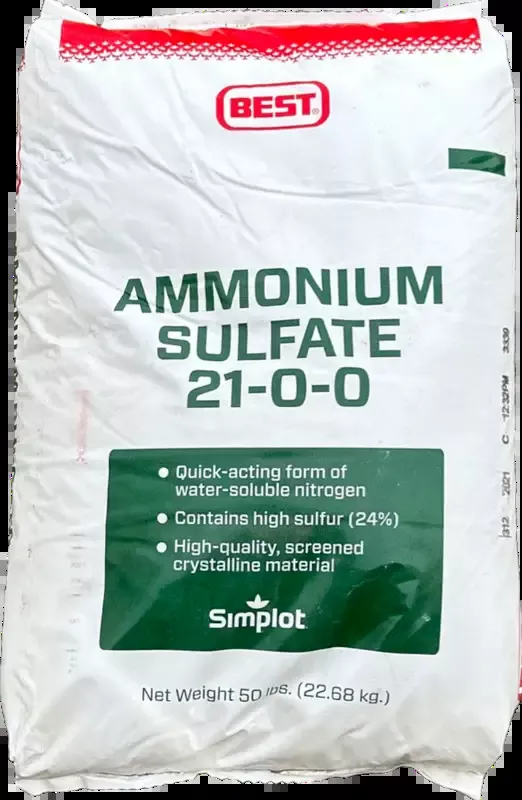 Ammonium Sulfate 21-0-0 Fertilizer – 50lb Bag