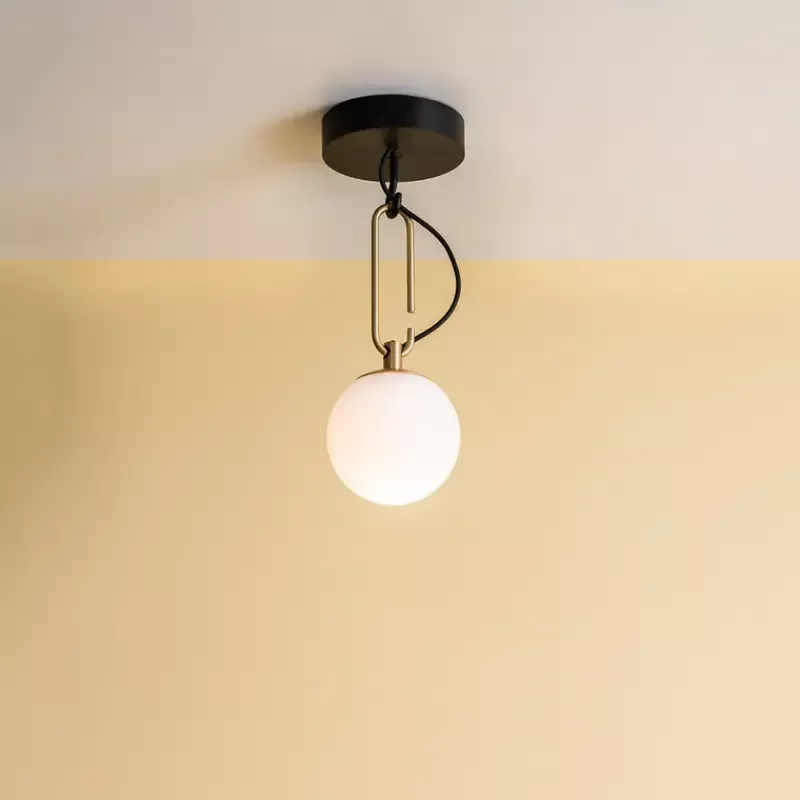 Artemide NH 14 LED Max 5W E12 Gold Ceiling Light