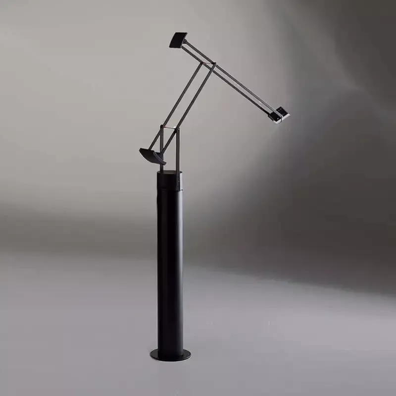 Artemide TIZ0106 Tizio 35W Black Table Hal light with Floor Support