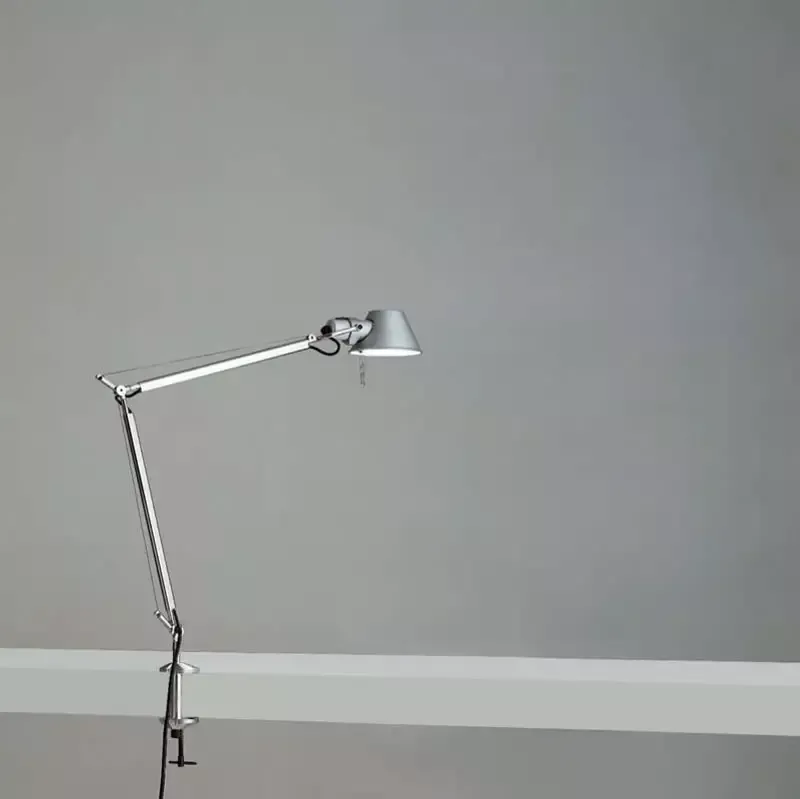 Artemide TOL005 Tolomeo Mini Max 100W E26 Aluminum Table Light with Clamp
