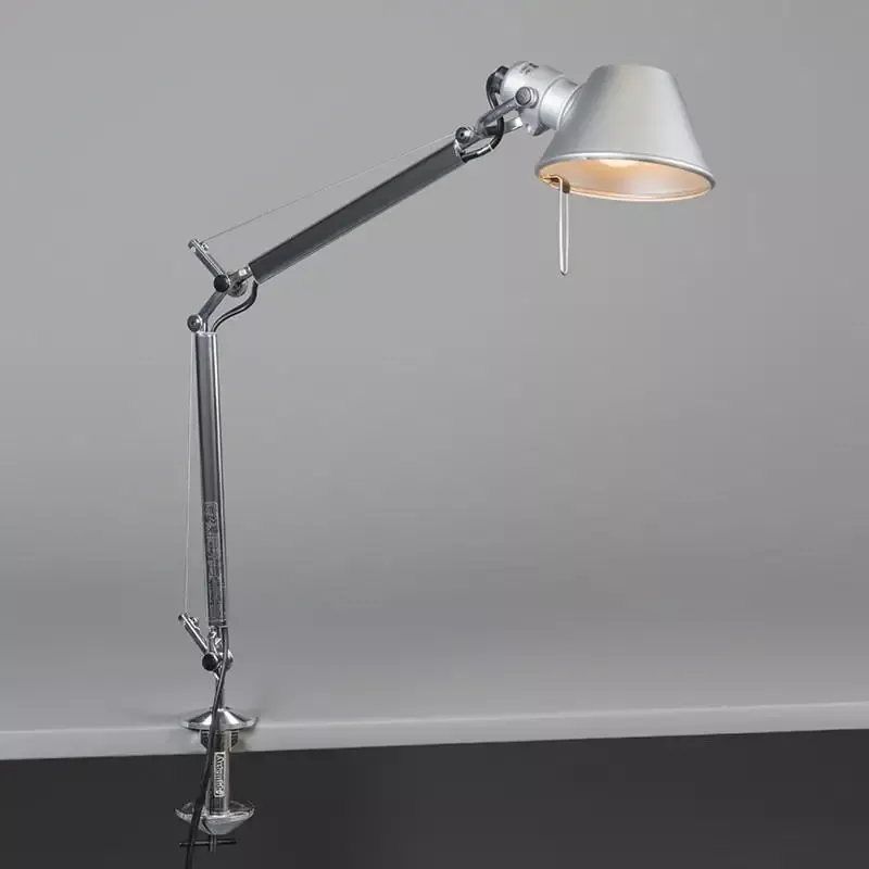 Artemide TOL0095 Tolomeo Micro Max 60W E12 Aluminum Table Light with Clamp