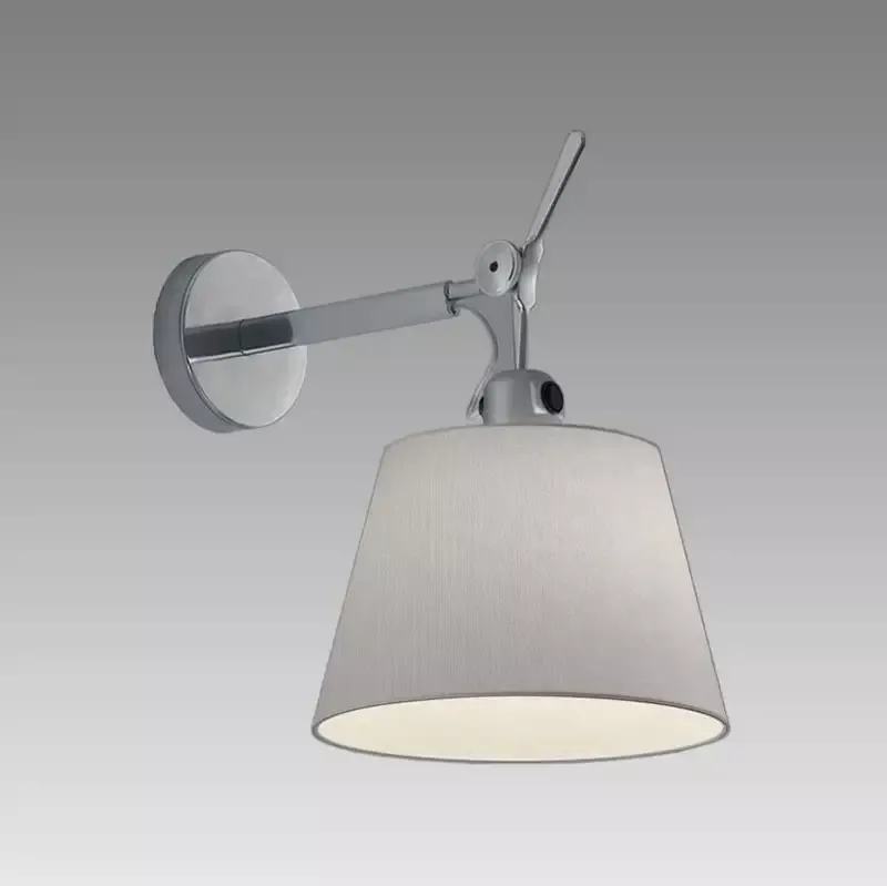 Artemide TOL117100WE26 Tolomeo Max 100W E26 Silver Fiber Shade Wall Light