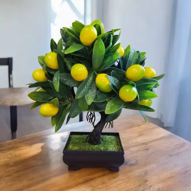 Artificial Mini Lemon Bonsai