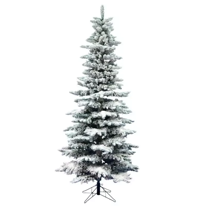 Artificial Tree : Flocked Slim Utica Tree