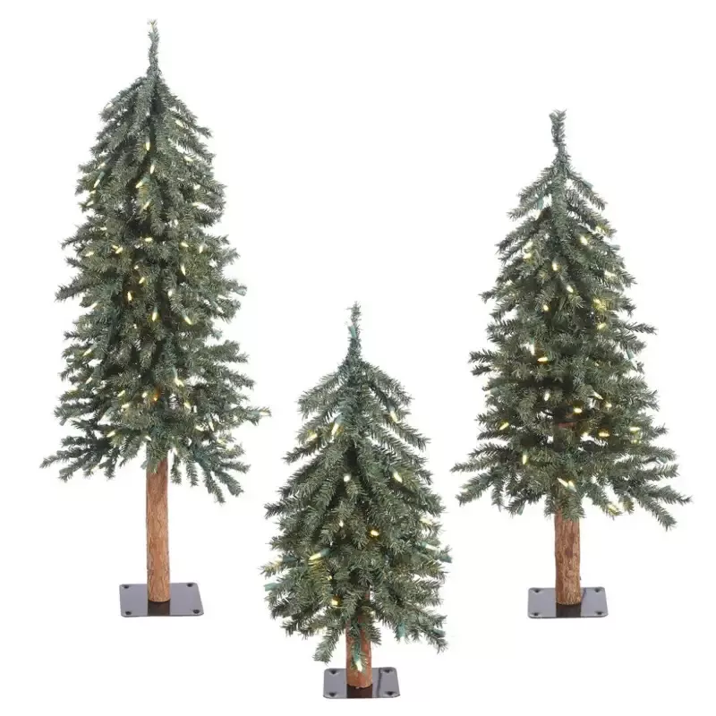 Artificial Tree: Gorgeous Natural Bark Alpine Tree Set