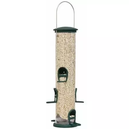 Aspects Big Tube Bird Feeder with Quick-Clean Base – Green