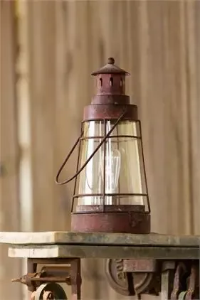 Audrey’s LED Rusty Red Lantern
