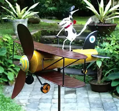 Aviator Spike the Dog Whirligig w/Pole